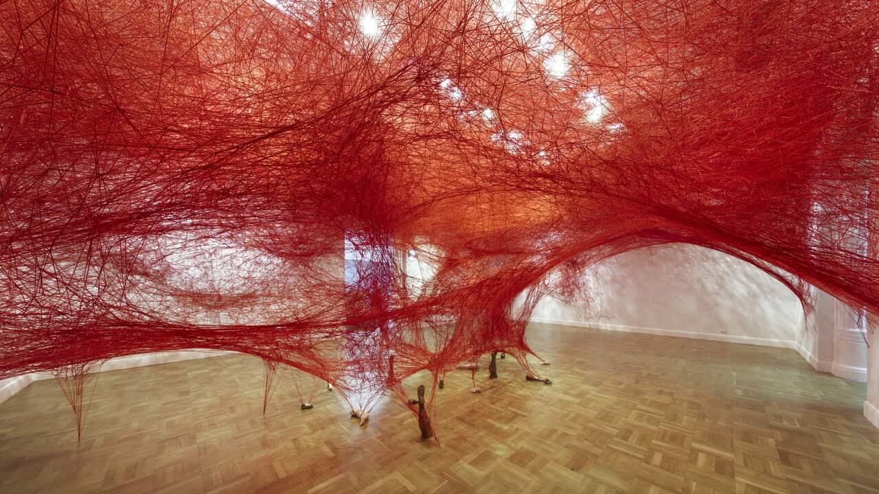 Chiharu Shiota exhibition at AGSA