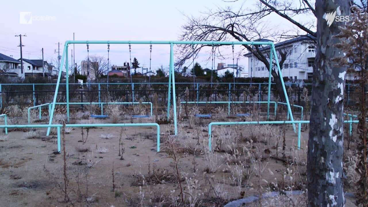 An abandoned playground in Namie, Fukushima.