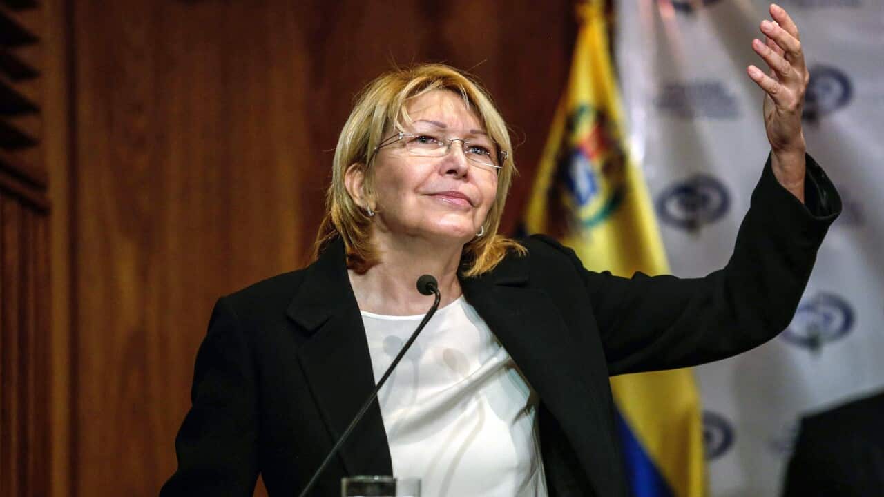 (File Image) Luisa Ortega Diaz speaks at a press conference in Caracas, Venezuela, in July 2017.