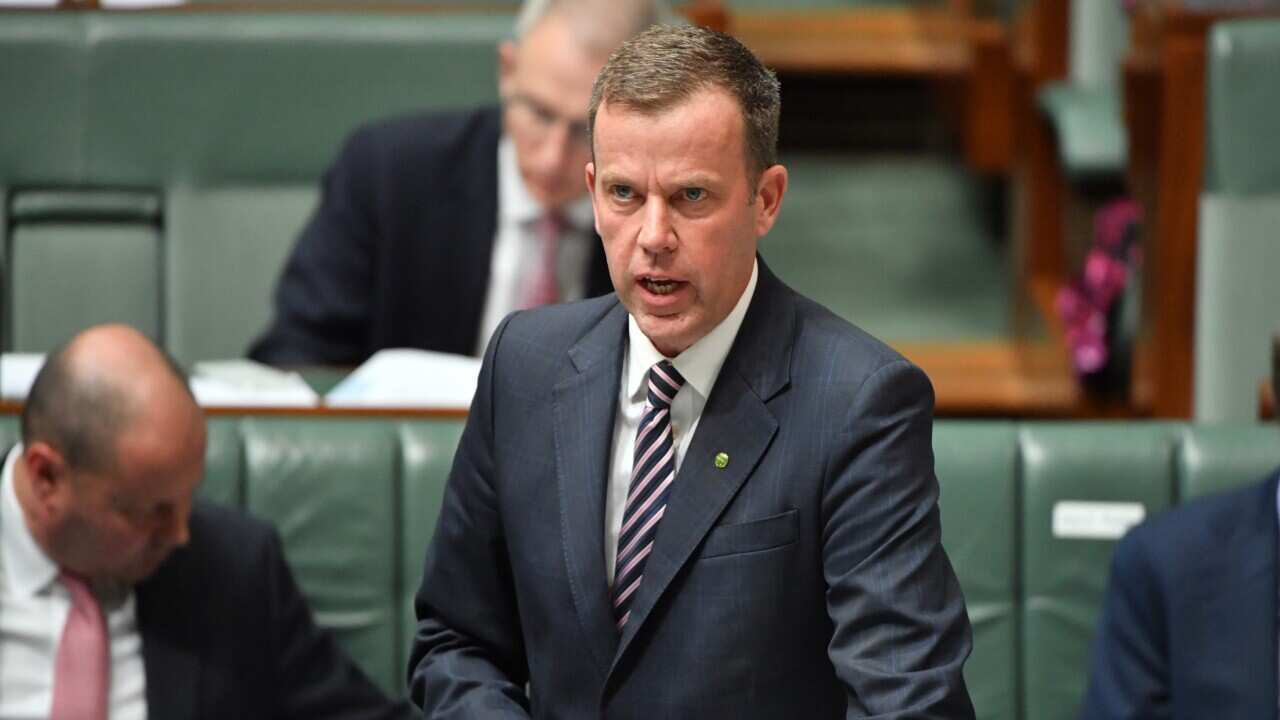 Trade Minister Dan Tehan during Question Time at Parliament House in Canberra.