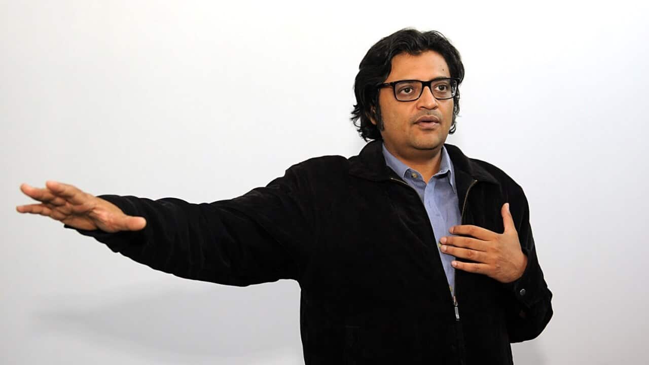 In this photograph taken on April 26, 2017, Indian television journalist Arnab Goswami poses during an interview with AFP in Mumbai.