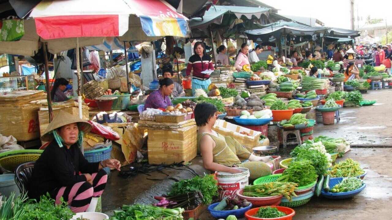A market in Vietnam