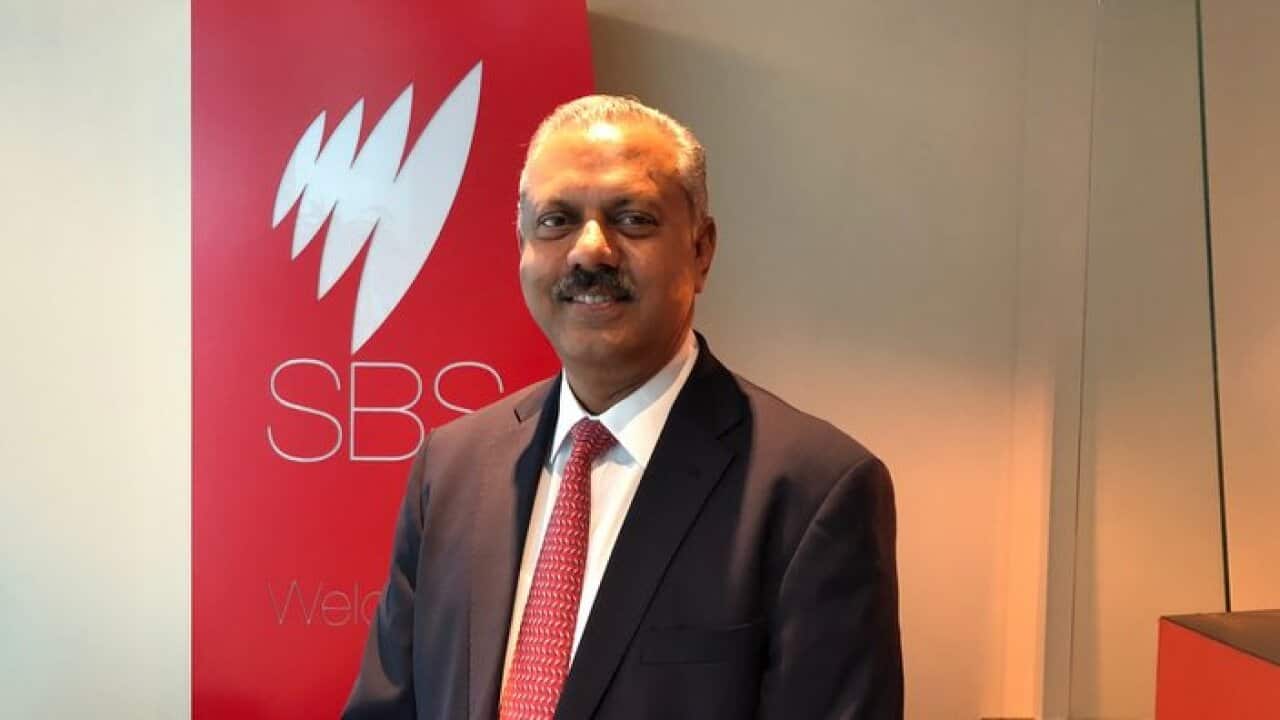 Dr Issac Mathai at SBS Melbourne studios