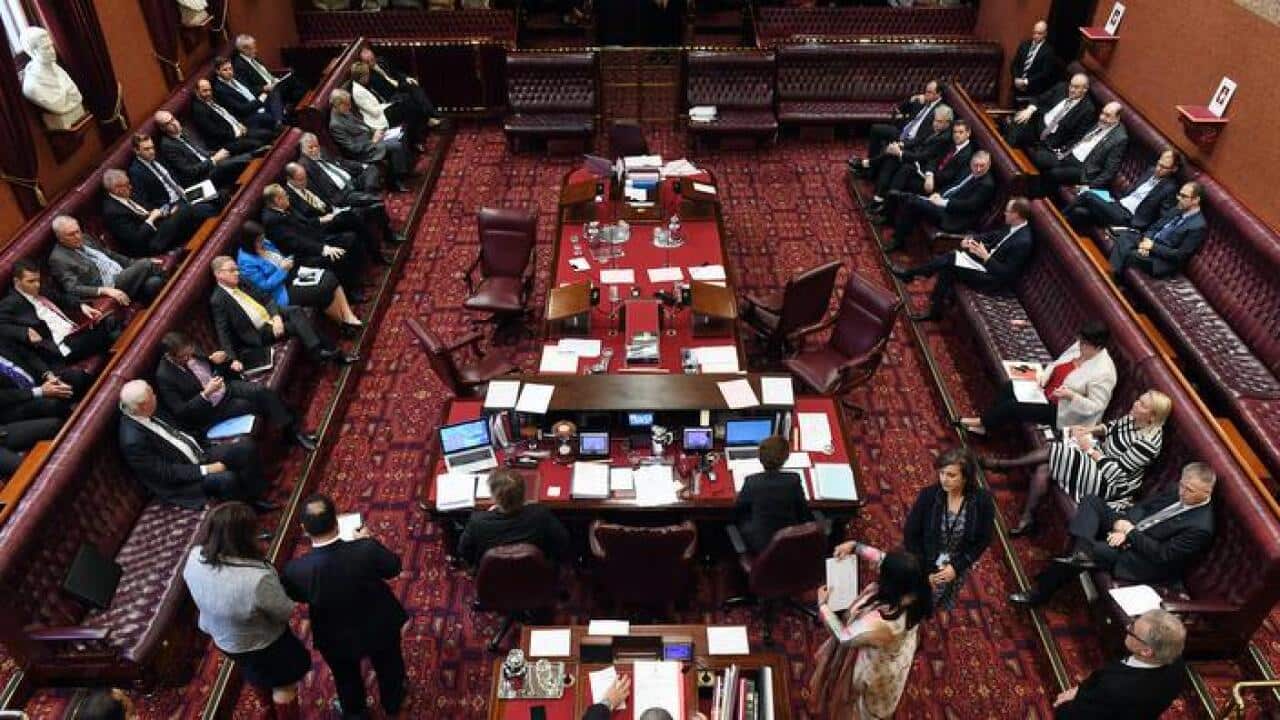 Members of Parliament in the Legislative Council at the NSW Parliament House