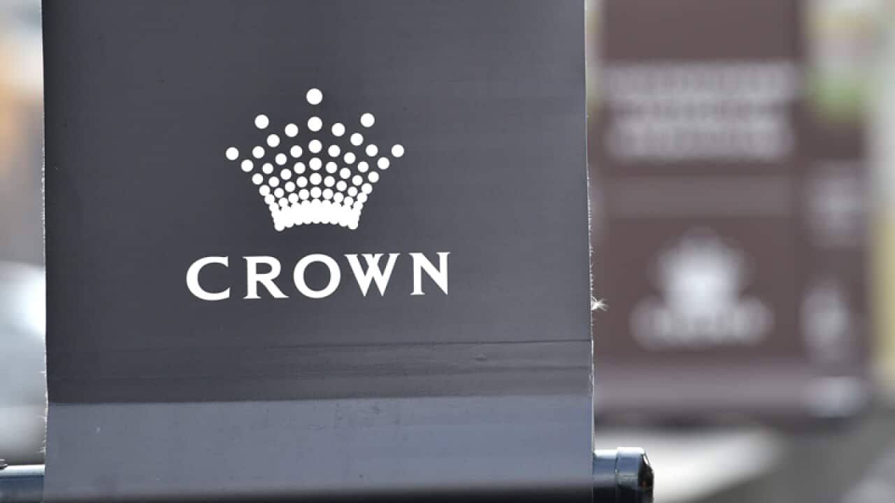 Banners promoting Crown Casino