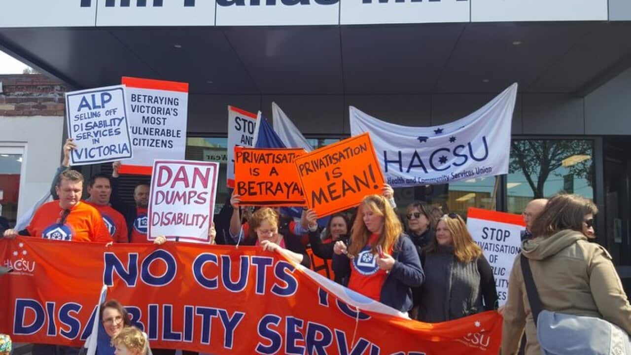 Disability Services Staff Protest