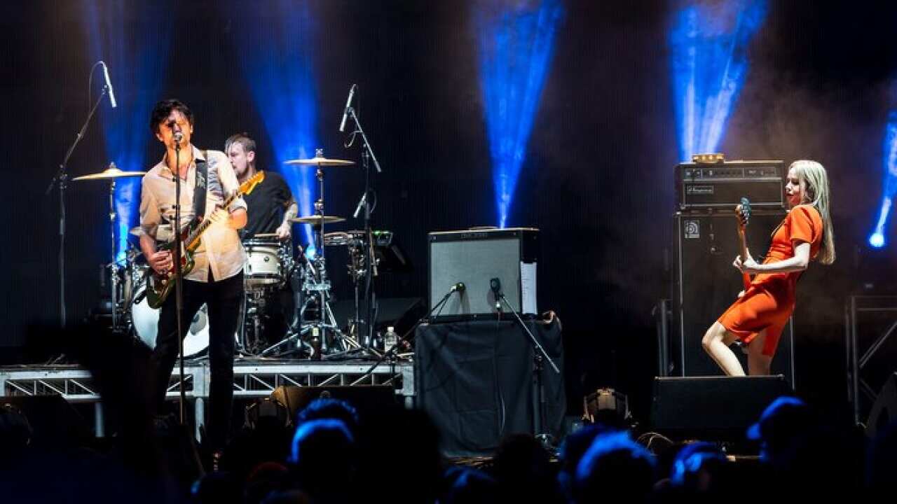 Something for Kate perform at Splendor in the grass music festival, Yelgen near Byron Bay, NSW, Saturday, July. 27, 2013. (AAP Image/Damian Shaw) NO ARCHIVING