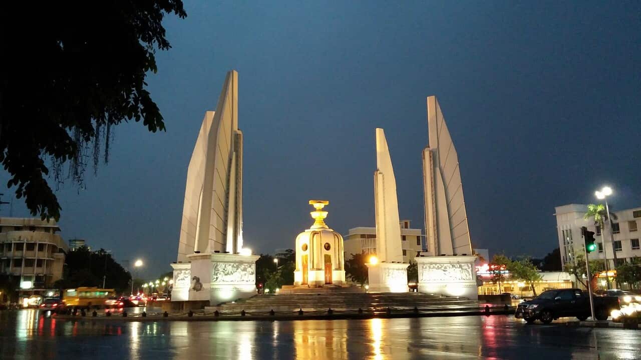 Democracy monument, Bangkok, Thailand.