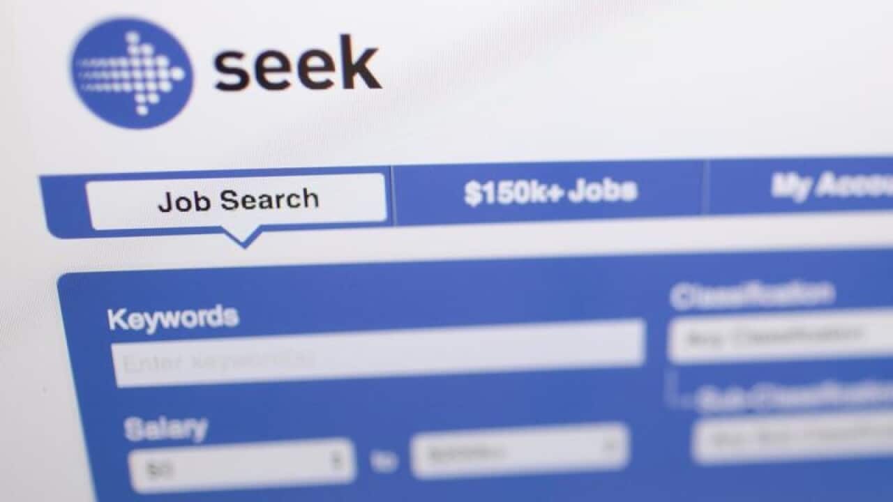 A screenshot of the Seek website