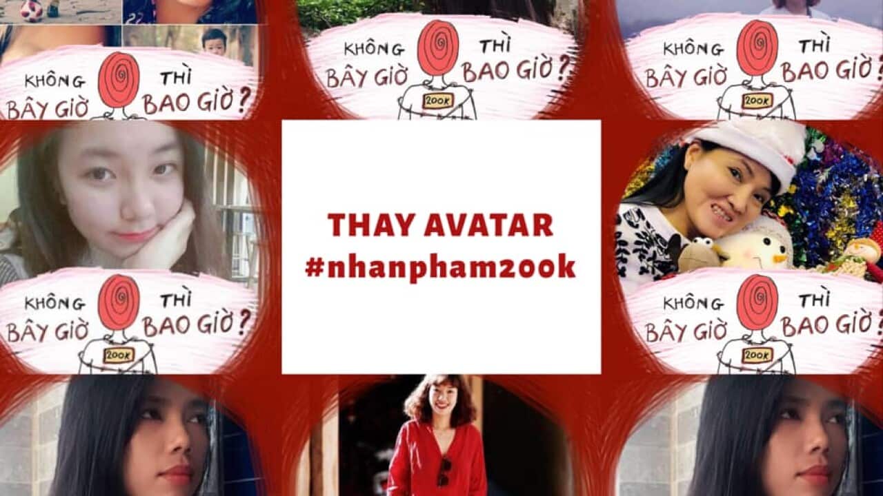 Vietnamese Facebookers change avatar to support the "If not NOW then WHEN?" campaign.