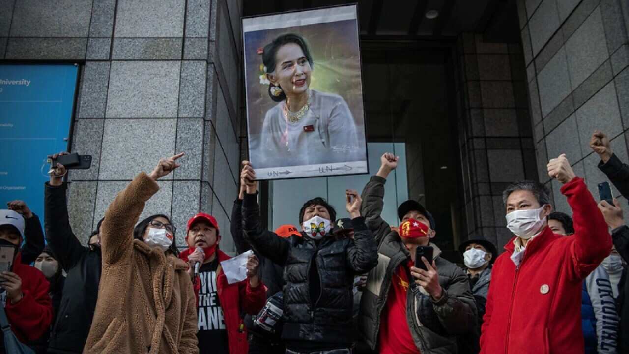 Protest in Myanmar