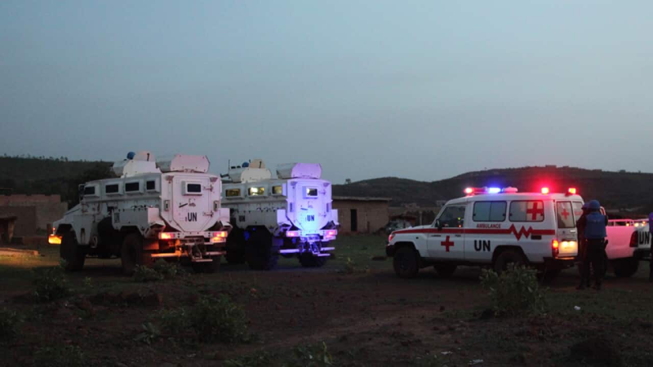 Ambulances at hotel Le Campement Kangaba