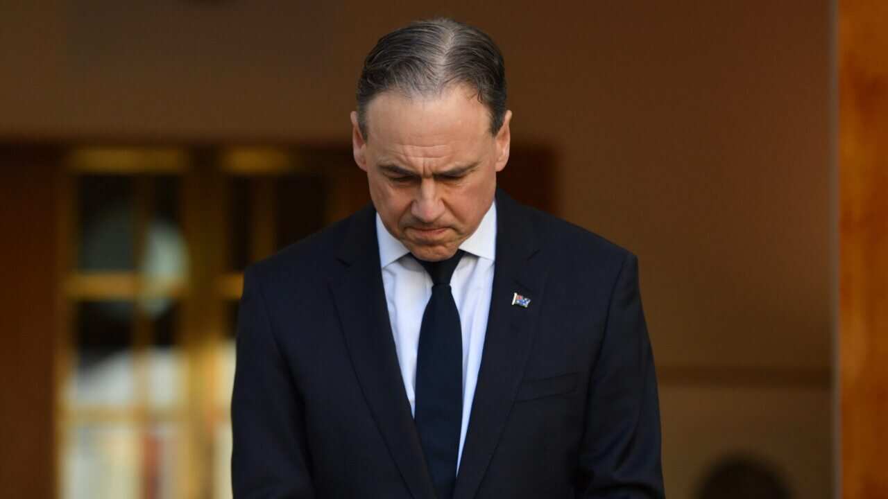 Minister for Health Greg Hunt at a press conference at Parliament House in Canberra, Monday, September 7, 2020. (AAP Image/Mick Tsikas) NO ARCHIVING