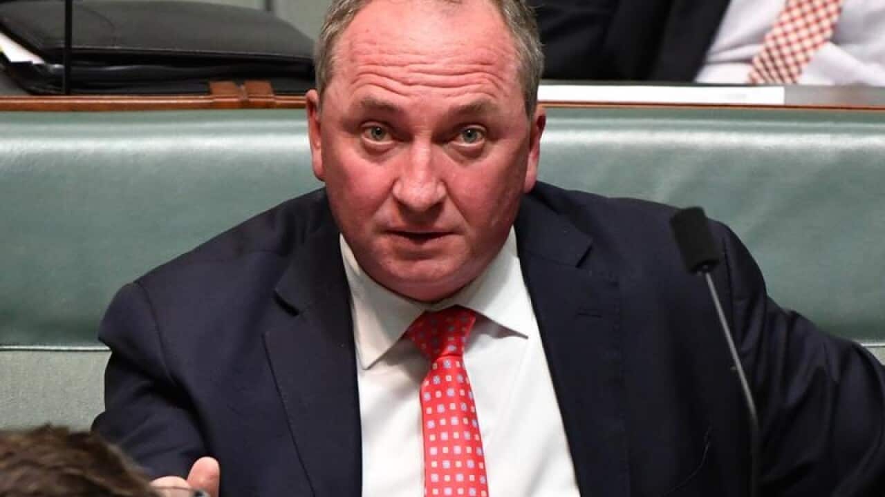 Barnaby Joyce in Question Time in Parliament House.