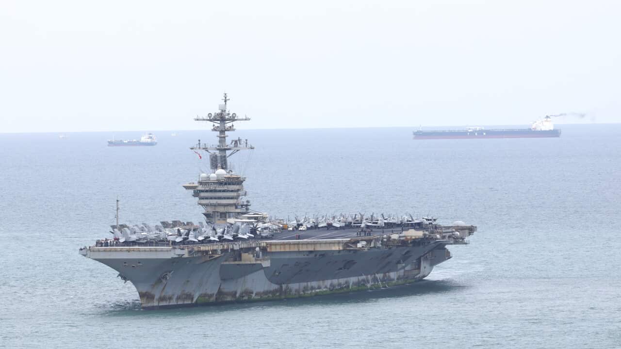 US Navy's USS Abraham Lincoln nuclear powered aircraft carrier visits Thailand