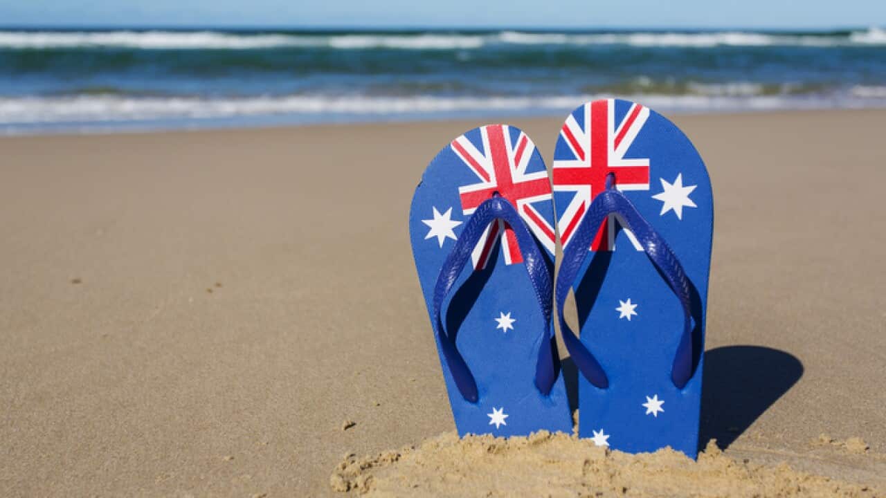 Australian Flag Beach Thongs