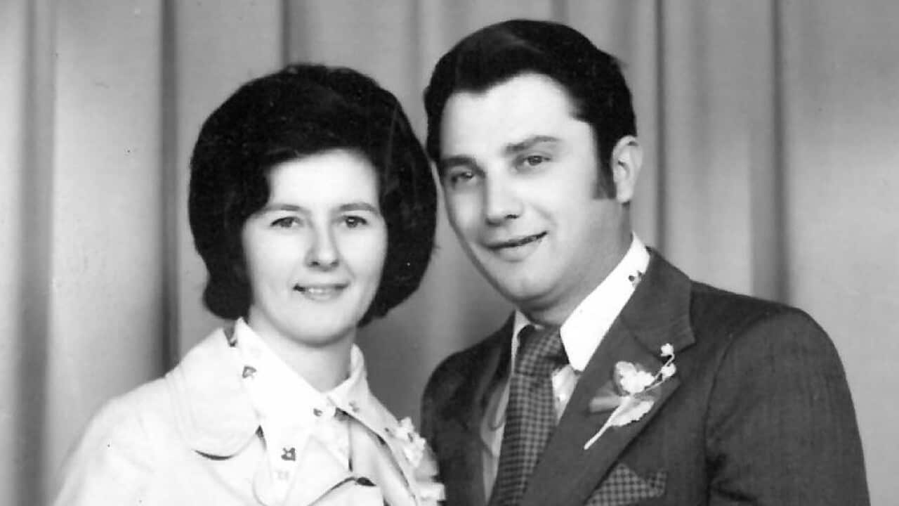 Jože and Marija Nemeš on their wedding day.