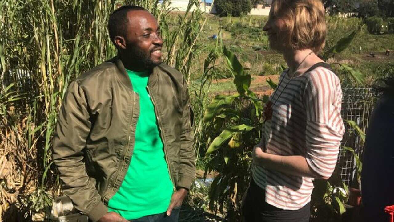 Green Connect staffers Emmanuel Bakenga and Jess Moore