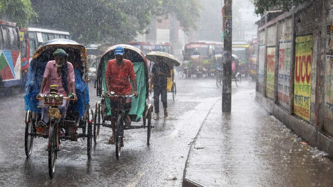 Monsoon season brings rain with gusty wind in Bangladesh