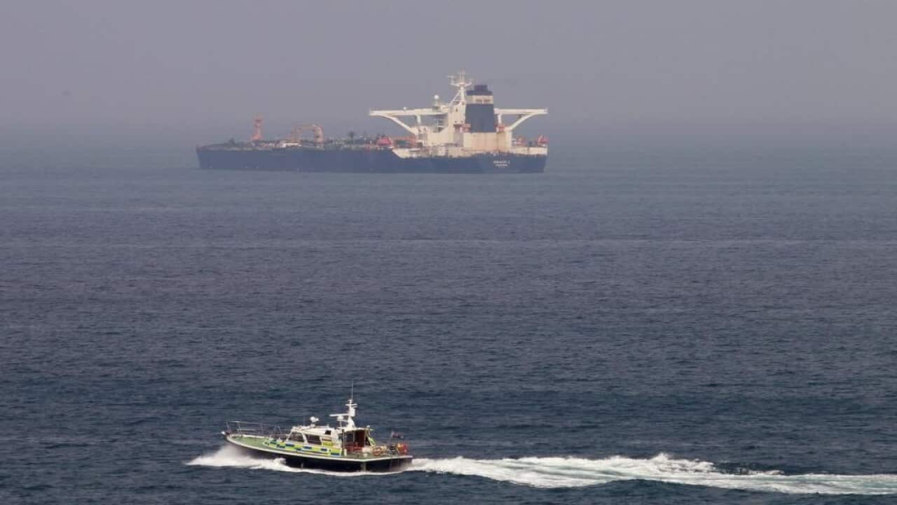 A file image of the Iranian oil tanker seized by the UK