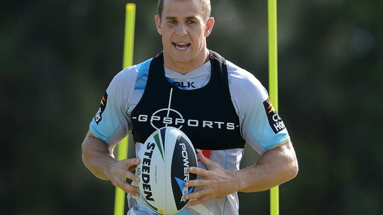 William Zillman during a Gold Coast Titans team training session