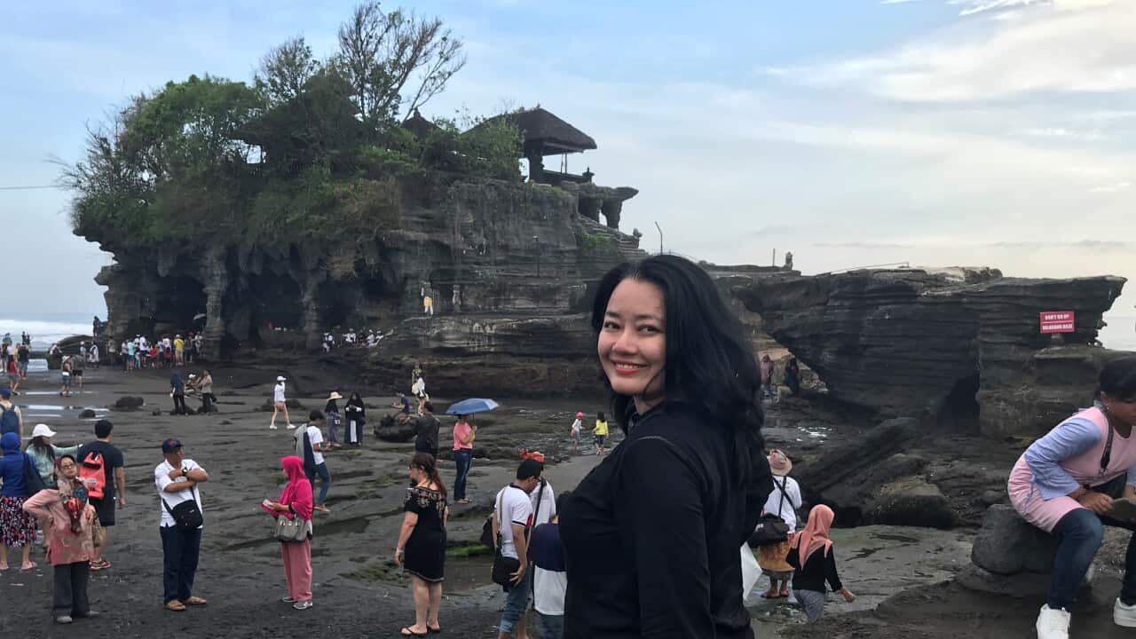 Maria Margaretha relaxing in Bali, December 2019.