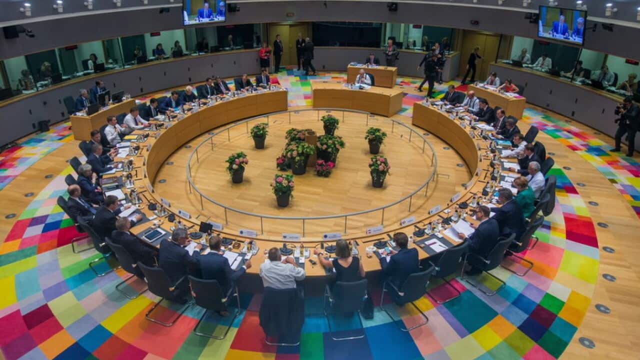 The start of the European Council summit in Brussels