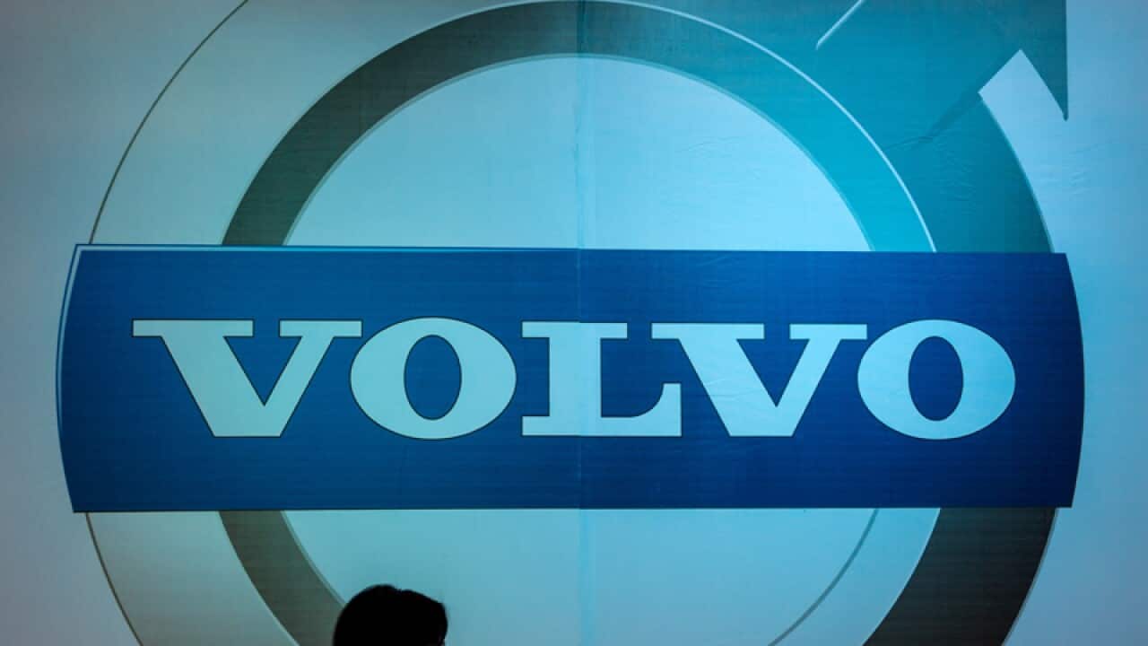 A Volvo logo in Chongqing