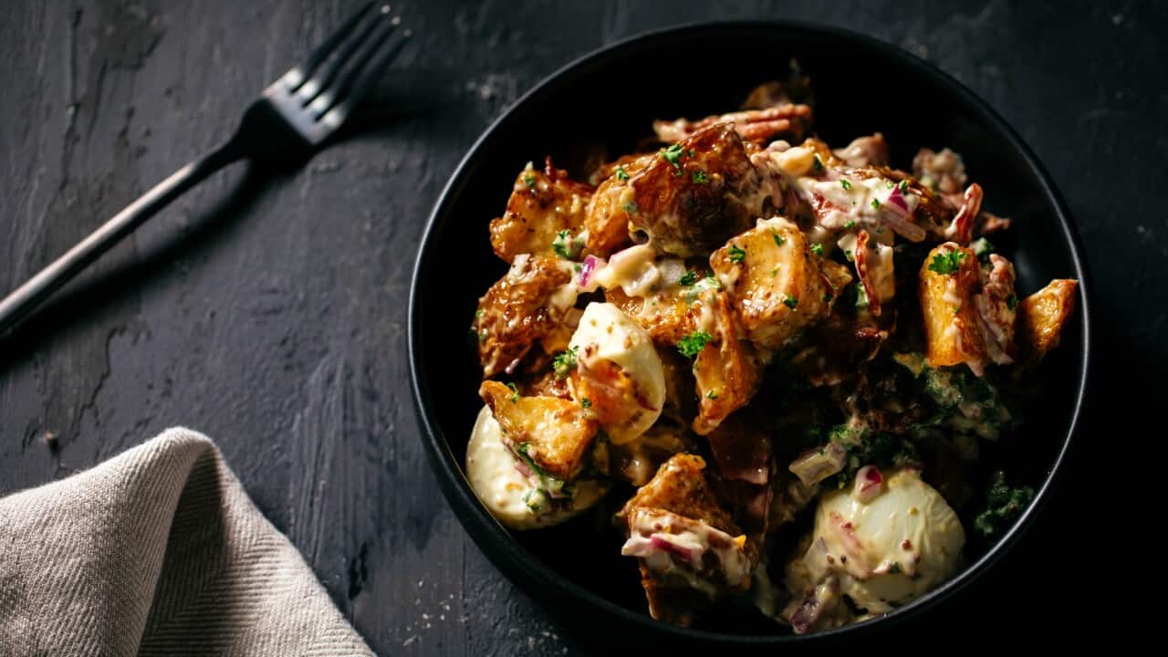 Rustic roast potato salad