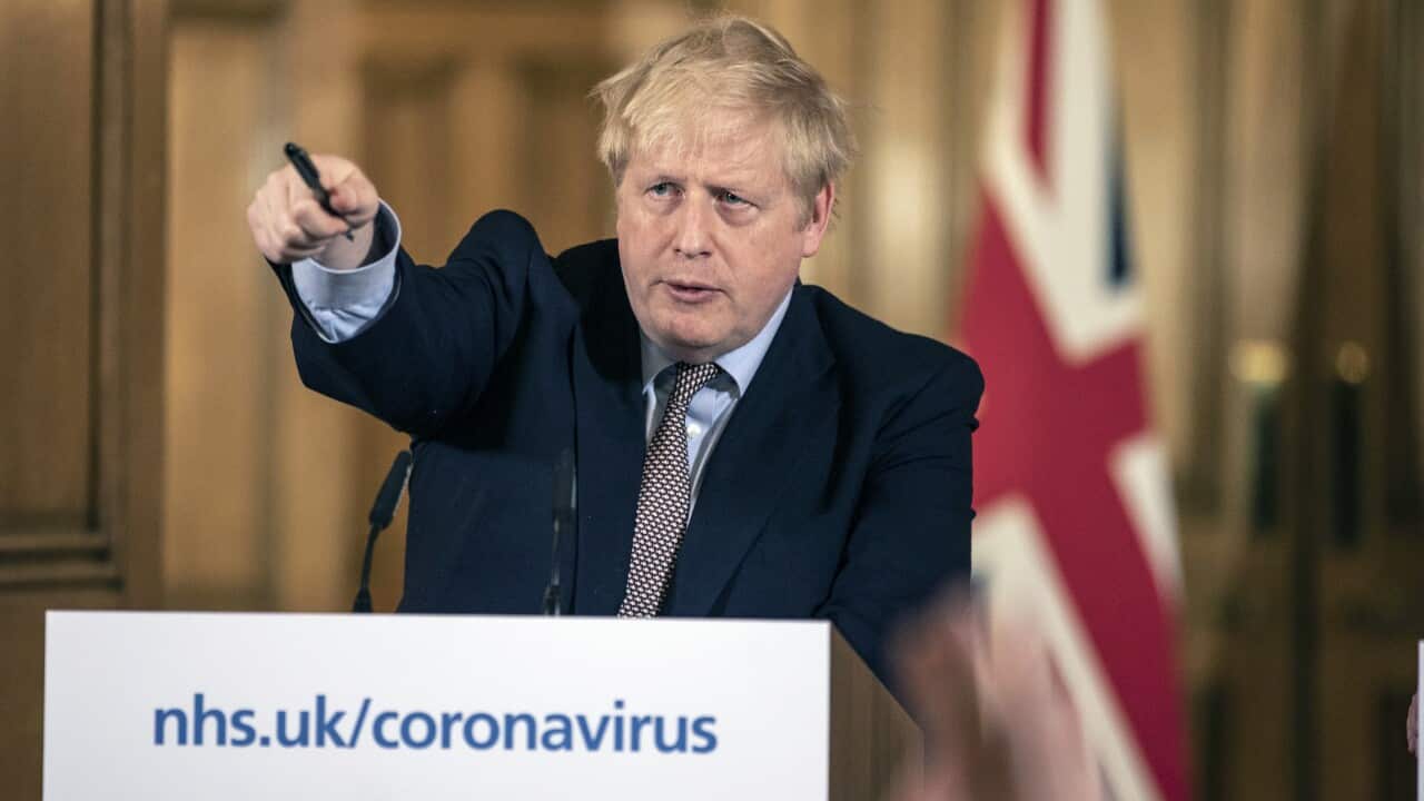 Prime Minister Boris Johnson gives a press conference on the ongoing situation with the coronavirus pandemic
