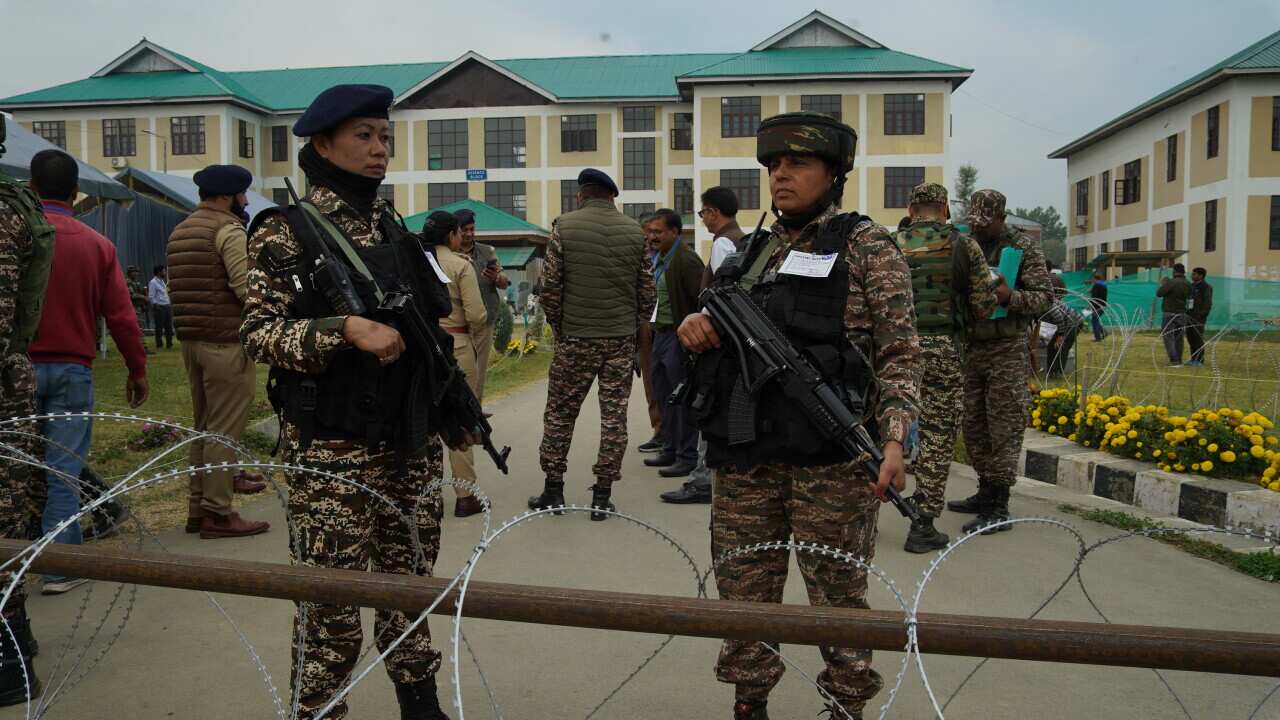 India: Polling center in Kashmir