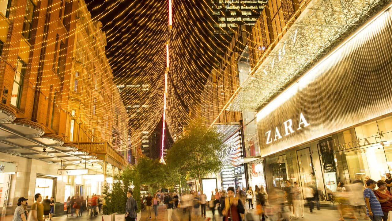 Pitt Street Mall lights, City of Sydney Christmas. 10th December 2015.Photo by DAMIAN SHAW / CITY OF SYDNEY