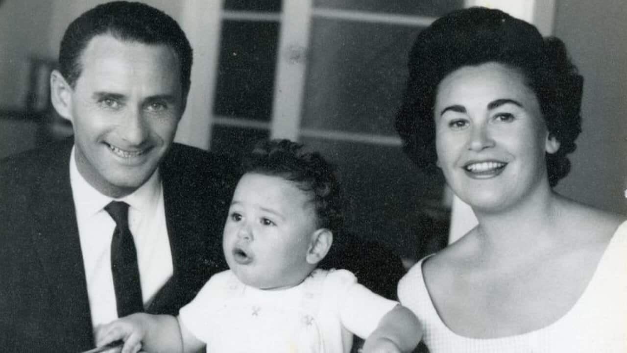 The Tattooist of Auschwitz Lale Sokolov with wife Gita , son Gary in 1961