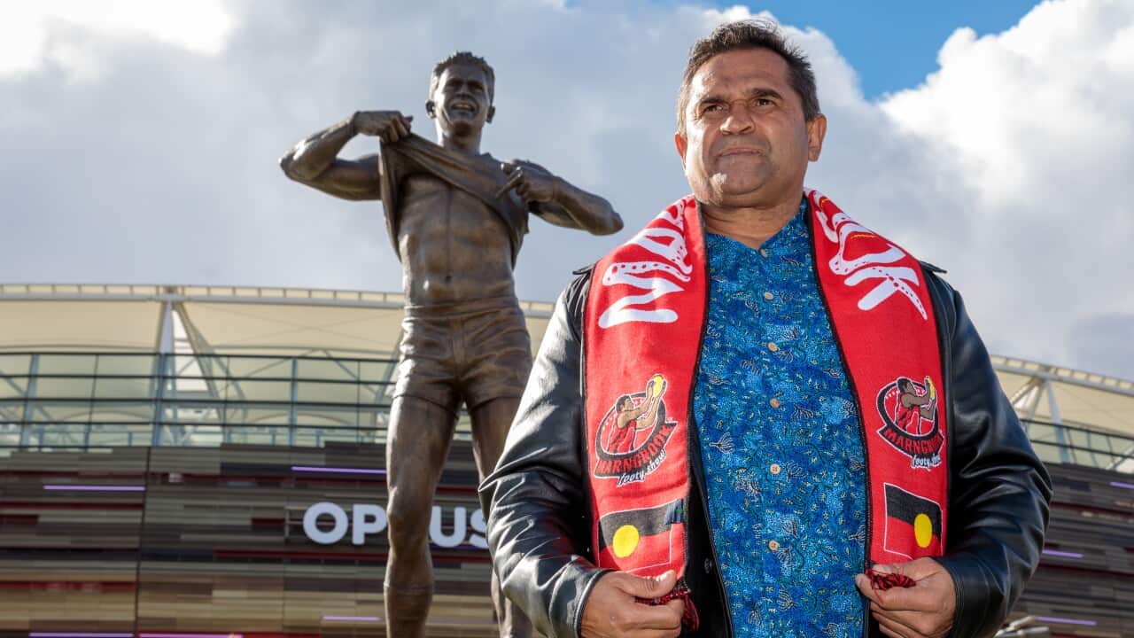 AFL NICKY WINMAR STATUE
