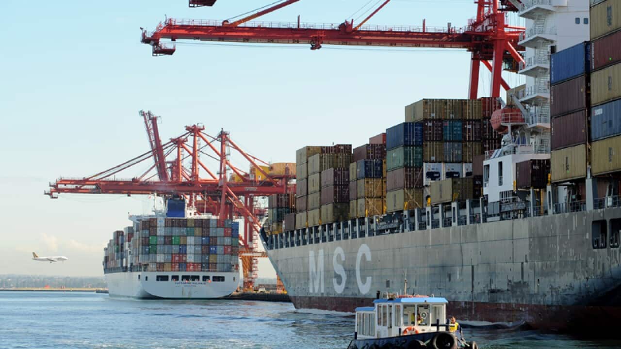 Shipping containers at Port Botany.