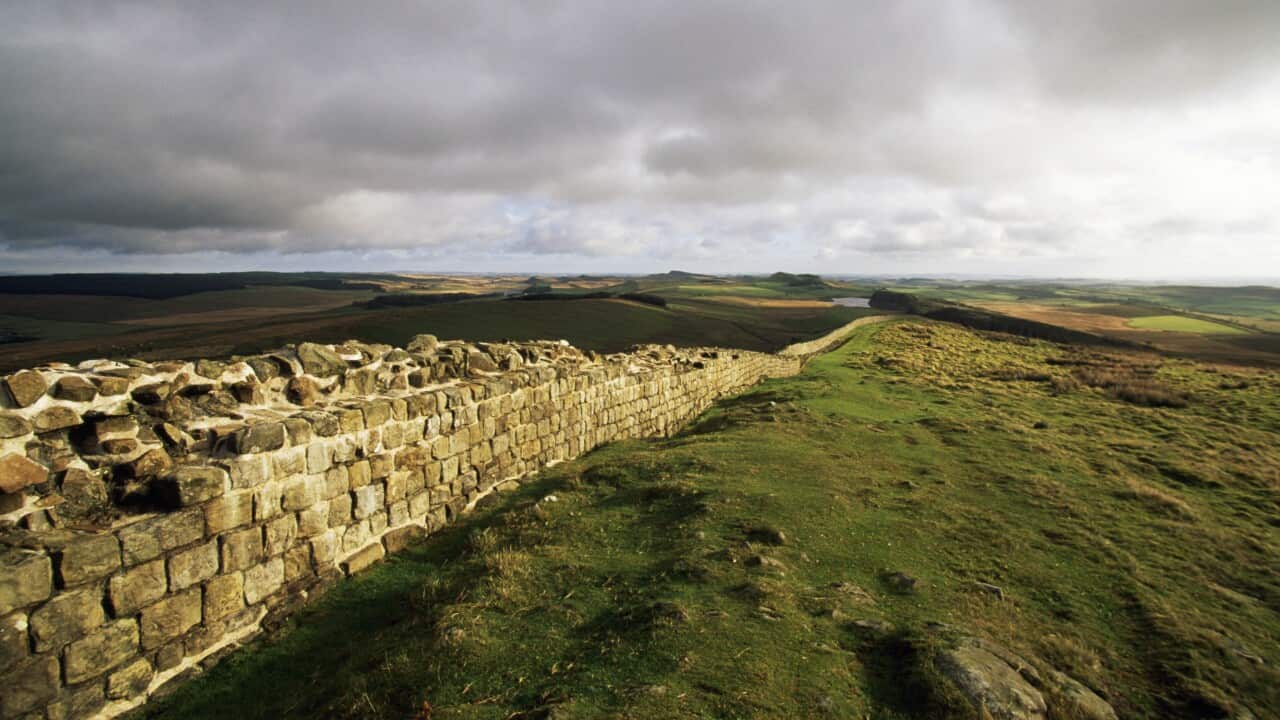 Hadrian's Wall at Walltown Crags in Northumbria (Getty)