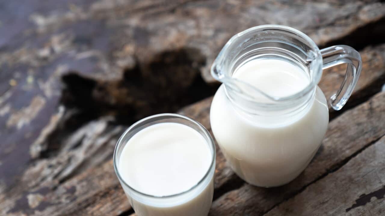 Milk from jug pouring into glass,milk
