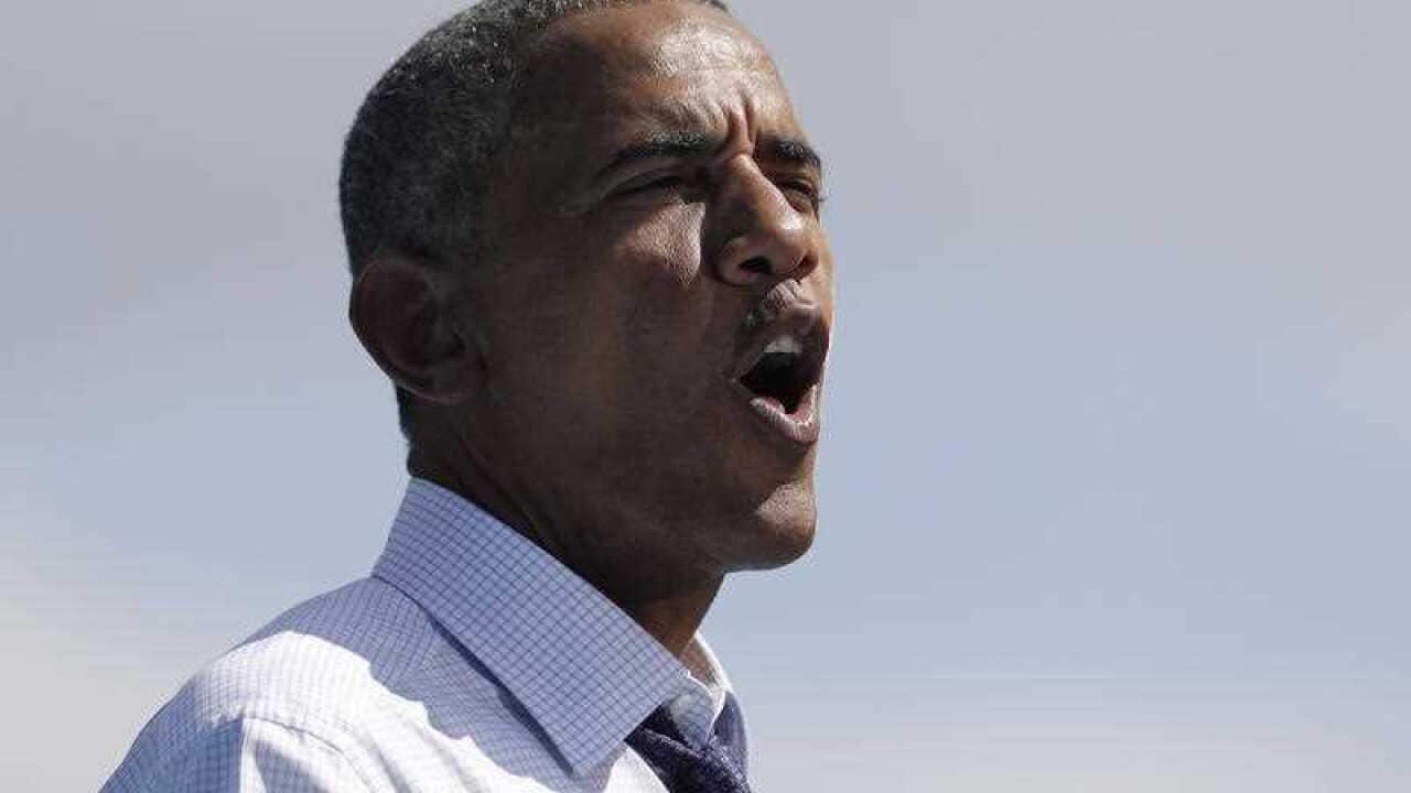 President Barack Obama speaks at campaign event for Democratic presidential candidate Hillary Clinton, Tuesday, Sept. 13, 2016, at Eakins Oval, in Philadelphia