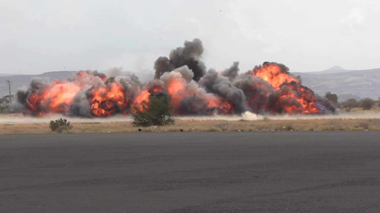 Yemeni forces conduct airstrikes on Sana'a airport