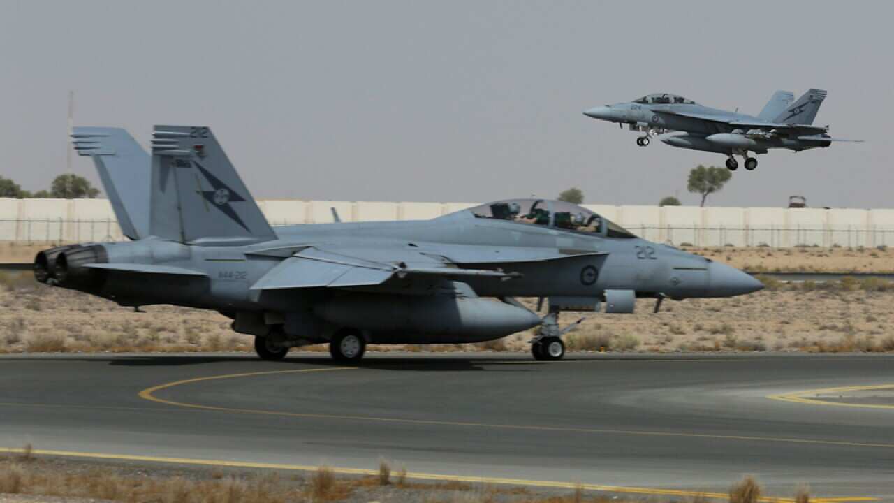 Royal Australian Air Force Super Hornet aircraft