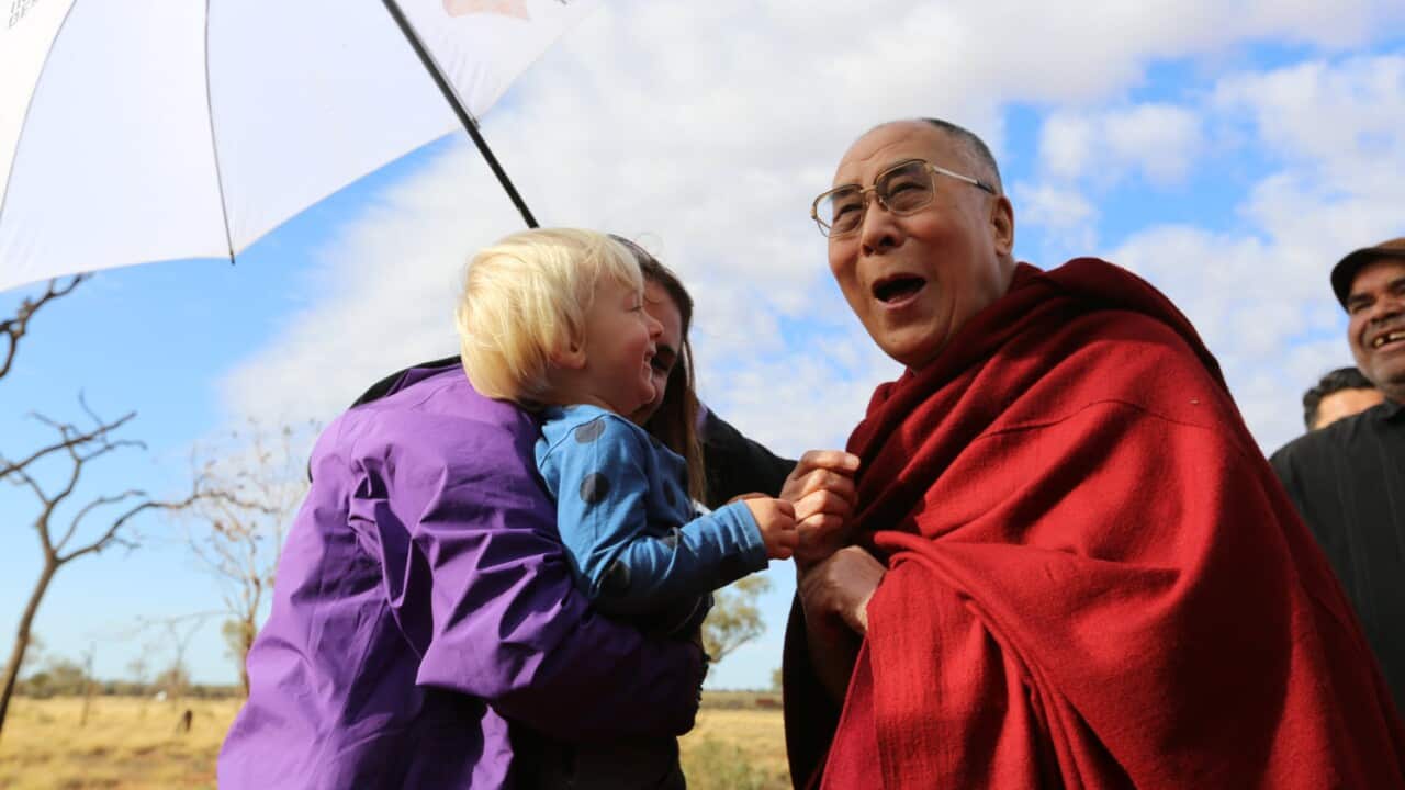 The Dalai Lama at Uluru