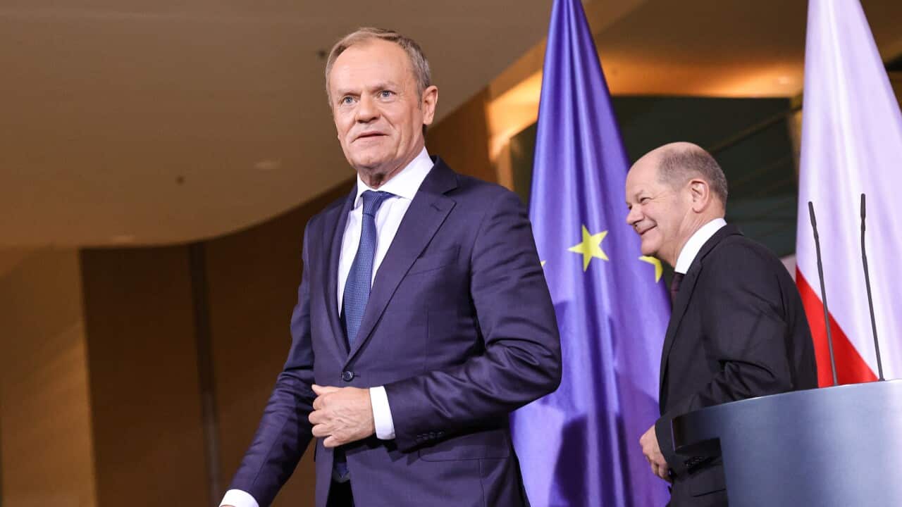 Donald Tusk Meets With Olaf Scholz In Berlin