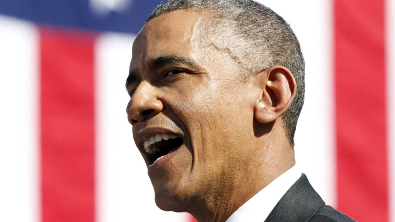 President Barack Obama speaks by the Edmund Pettus Bridge in Selma