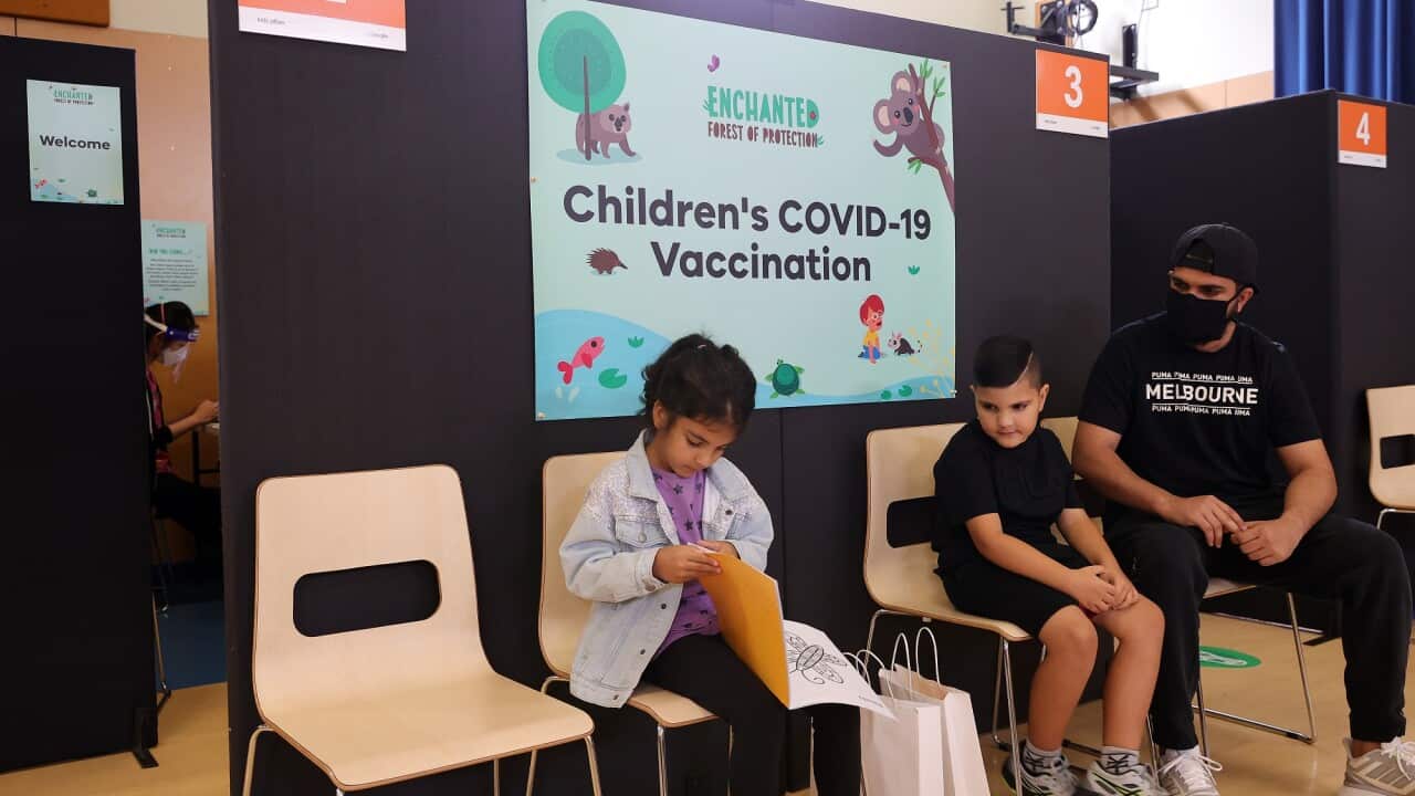 A pop-up vaccination clinic for children in Melbourne.