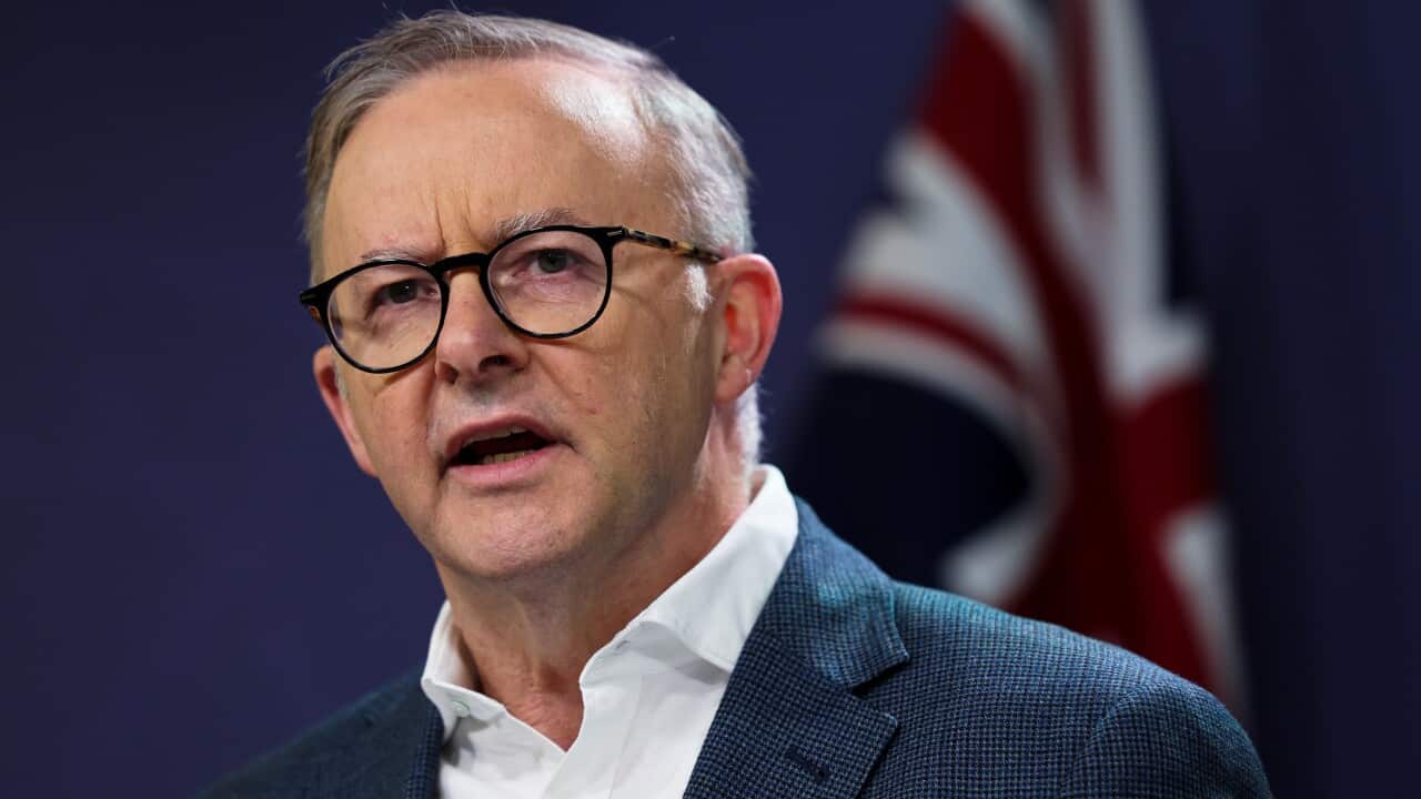Australian Prime Minister Anthony Albanese speaks to the media during a press conference following a National Cabinet meeting in Sydney, Saturday, July 16, 2022