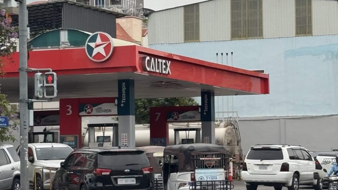 Caltex petrol station in Phnom Penh