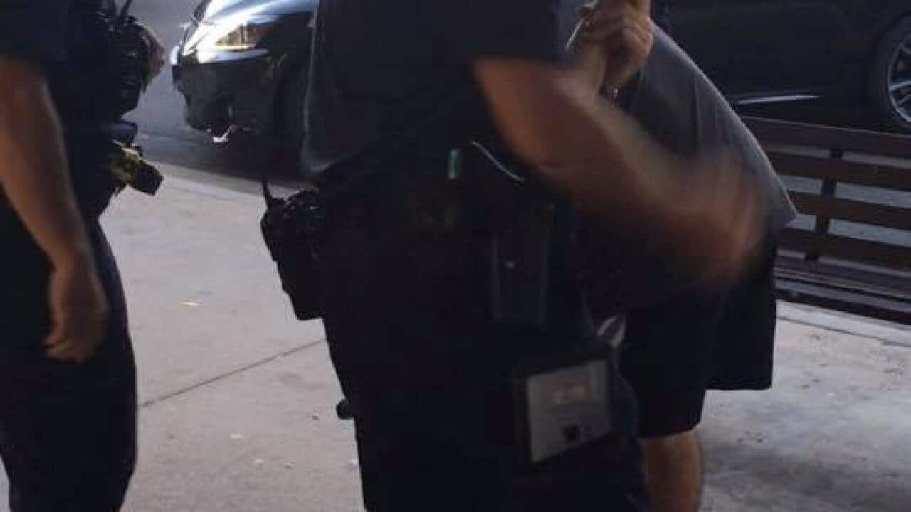 An image of the incident on the streets of Cairns.