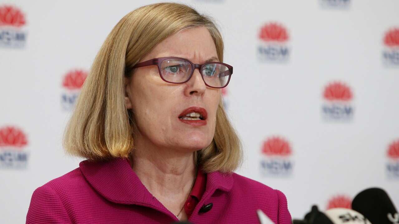 NSW Chief Health Officer Dr Kerry Chant speaks to the media during a COVID-19 update and press conference in Sydney, Wednesday, July 28, 2021. (AAP Image/Pool, Lisa Maree Williams) NO ARCHIVING