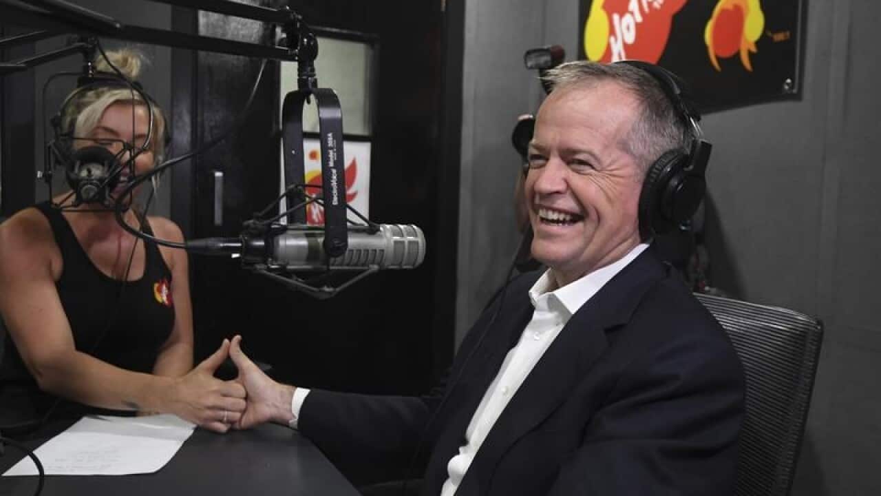 Opposition Leader Bill Shorten during a radio interview in Darwin.