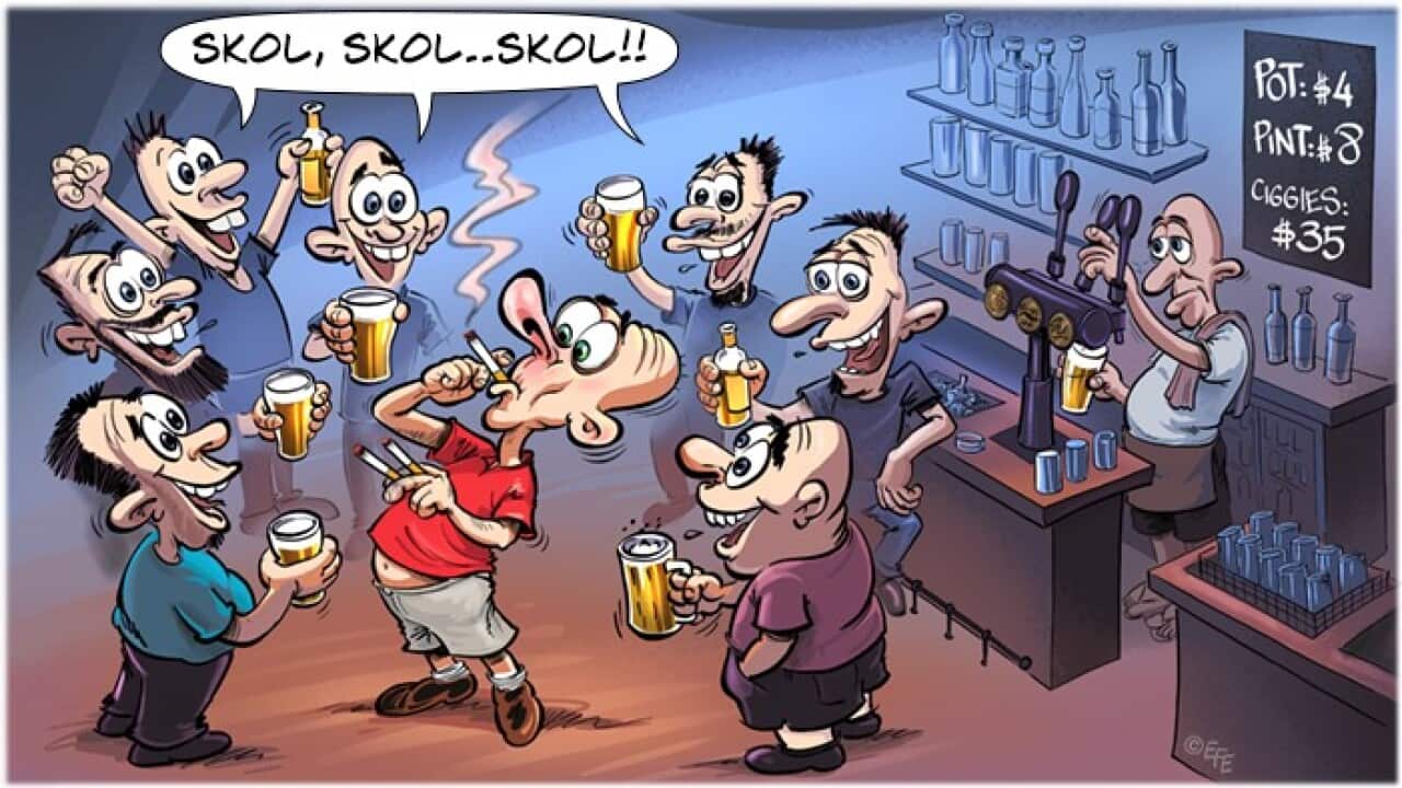 Higher taxation approved on cigarettes, but politically inconceivable for alcohol..